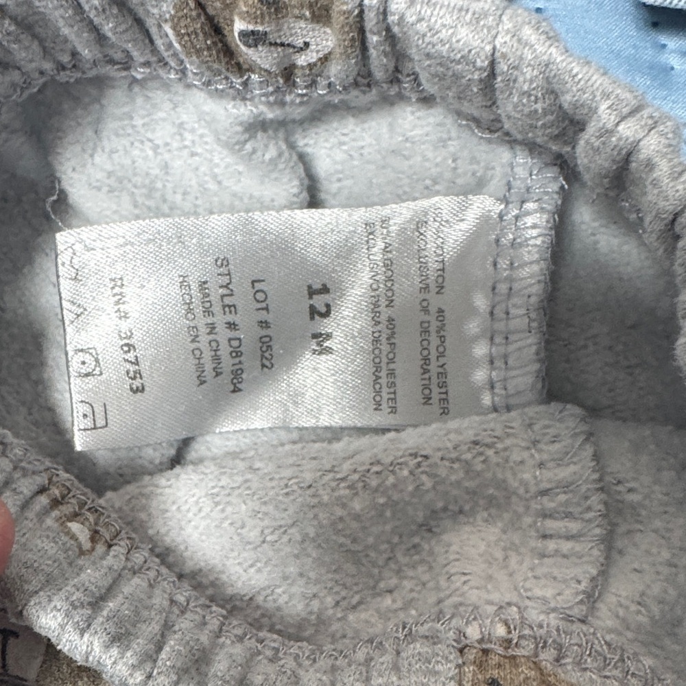 Ralph Lauren Green and Navy Kids Fleece Joggers - Striped Waistband - Picture 4 of 8